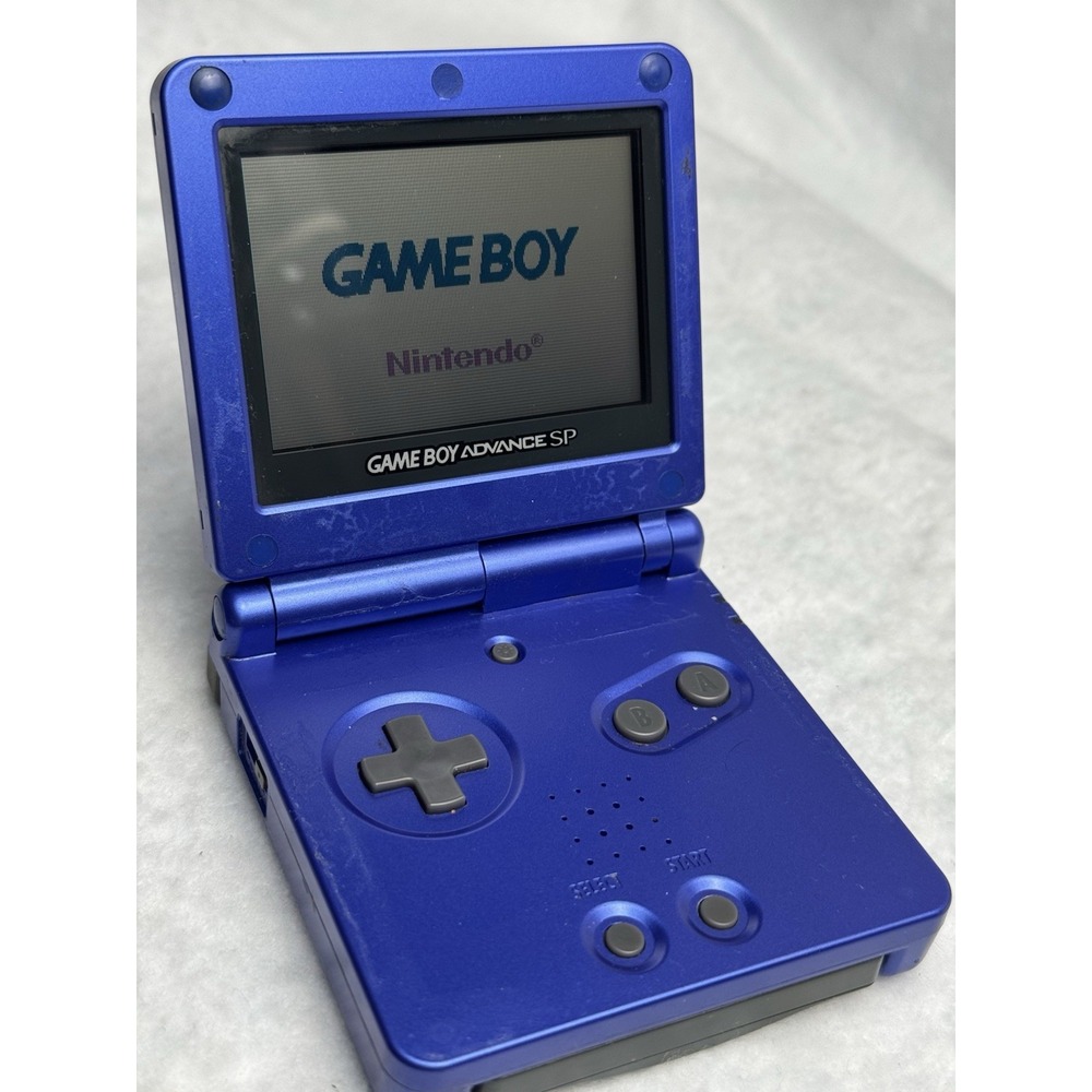 Gameboy Advance SP AGS-001 Blue Cobalt Working, Game & Charger Included